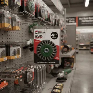 Grata Recta Pro Delta 4 1/2 Acero Inox /11000 Rpm Verde