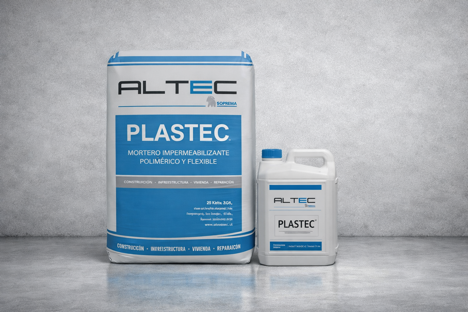 PLASTEC BLANCO (kit A + B 18 kilos) / impermeabilización de albañilería y hormigón
