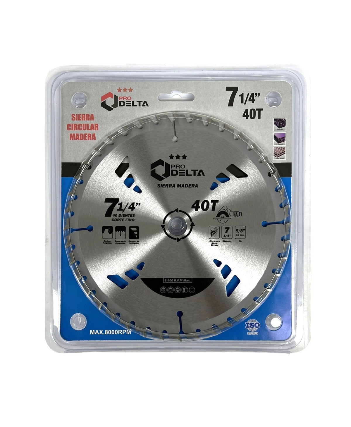 Disco sierra para madera de 7 1/4  de 40 dientes