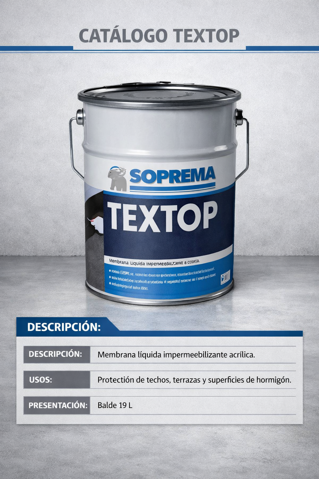 TEXTOP (ADR) 15 kg/ Resina Impermeabilización